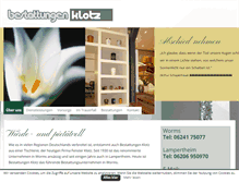 Tablet Screenshot of bestattungen-klotz.de
